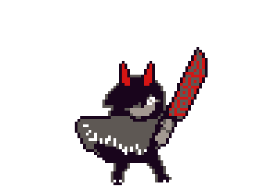Attacking animation. Kris slahes twice in a circular motion.
